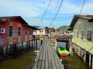 Kampong Ayer zwiedzanie wioski wodnej